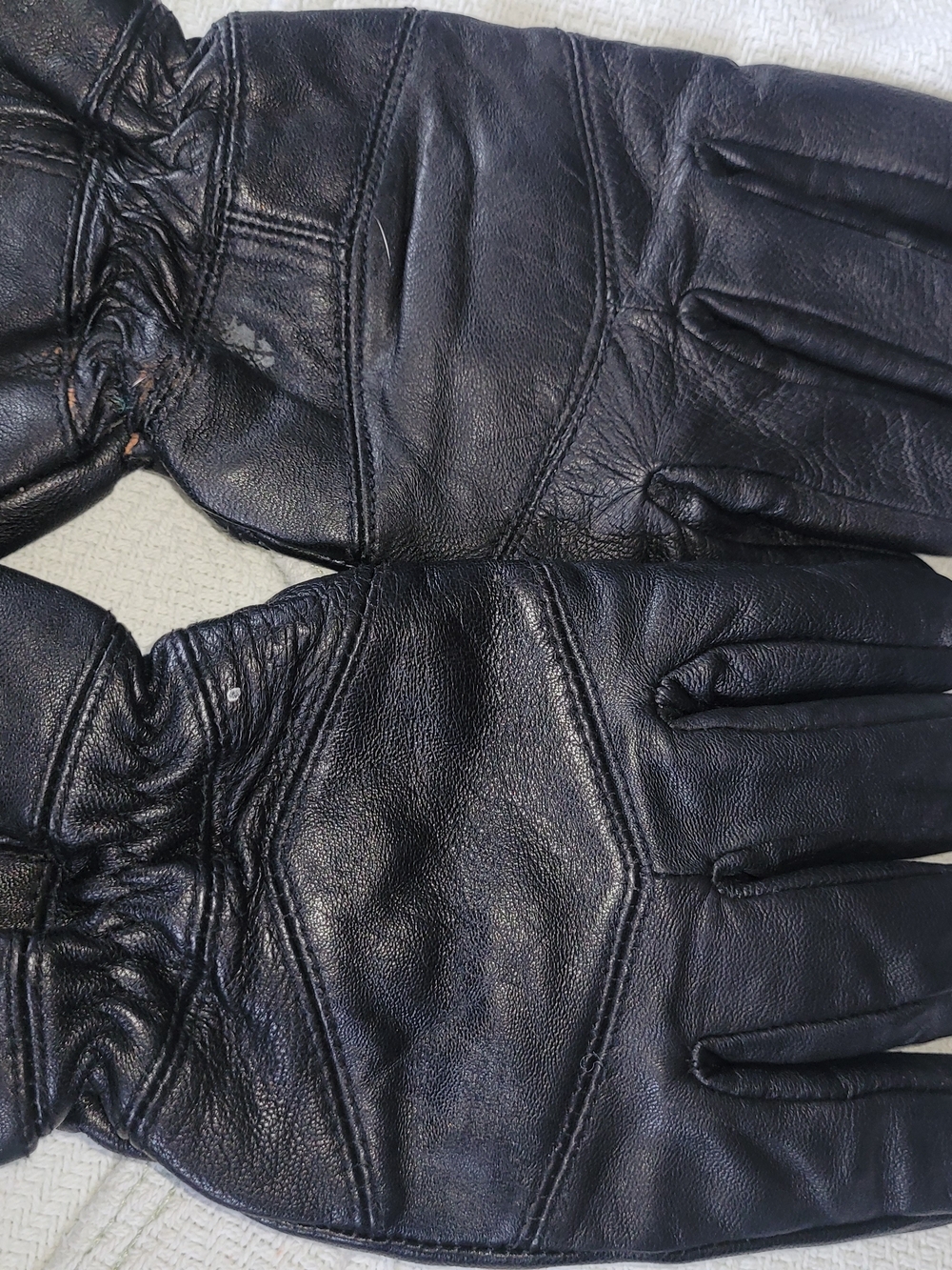 3M Thinsulate Black Leather Winter Gloves